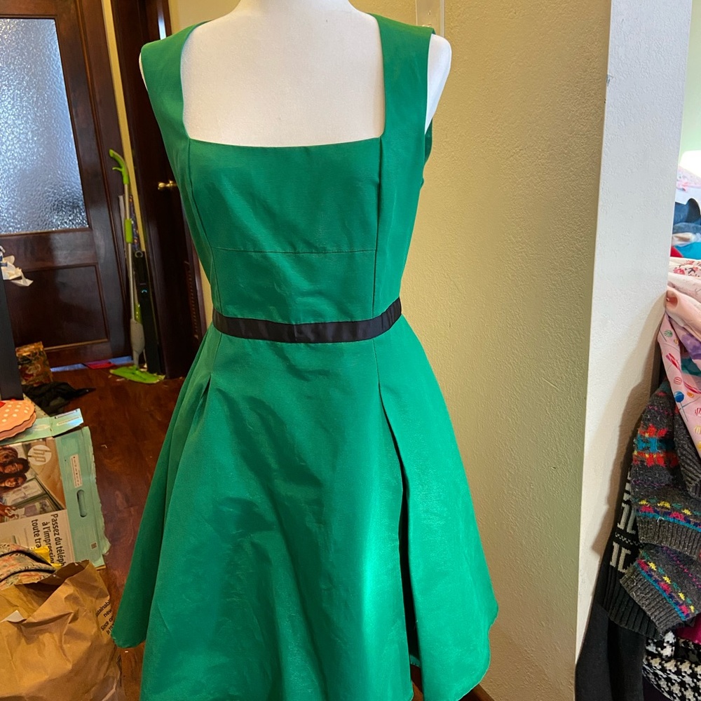 Green cutout dress
